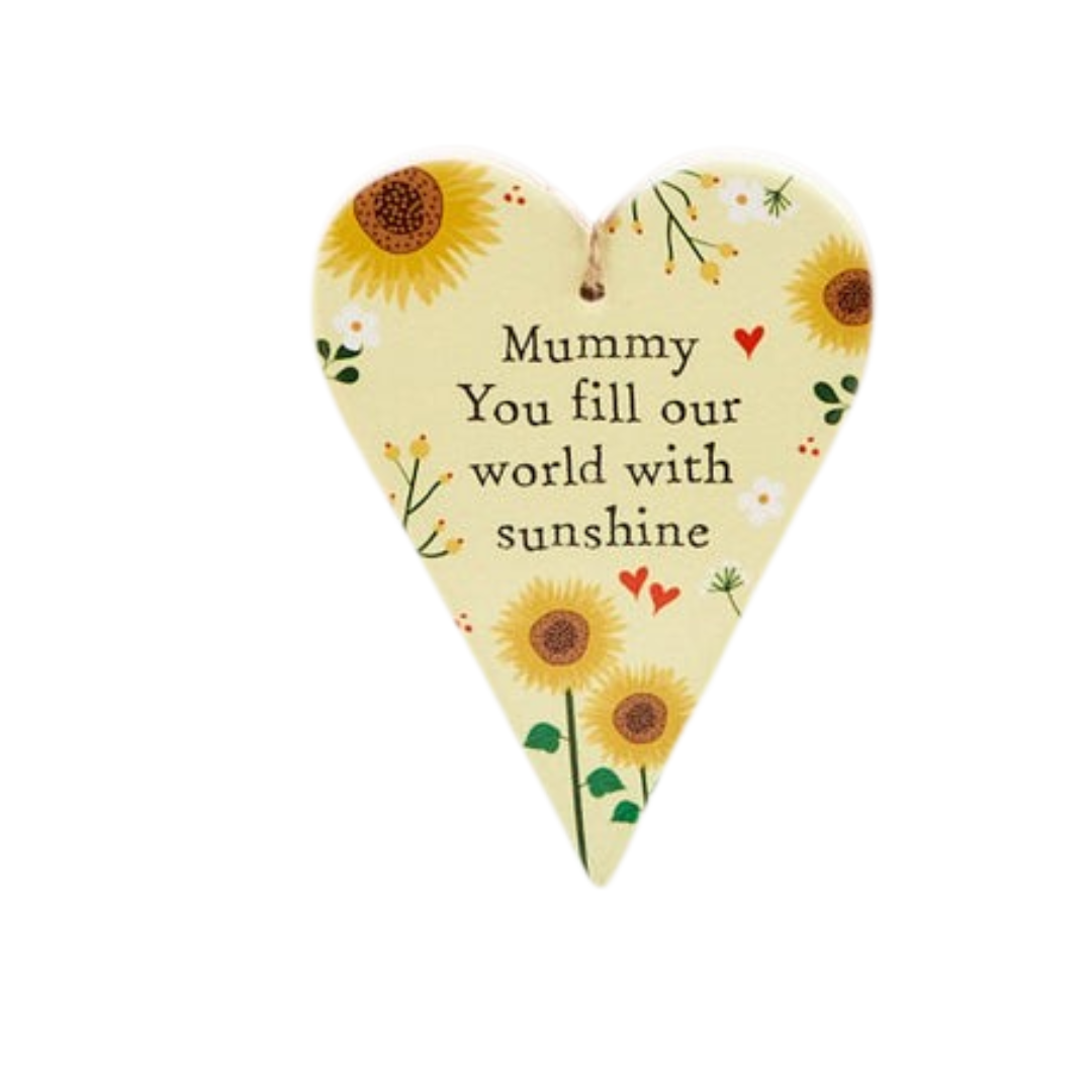 Heart Shaped Mum Plaques Medium Sized