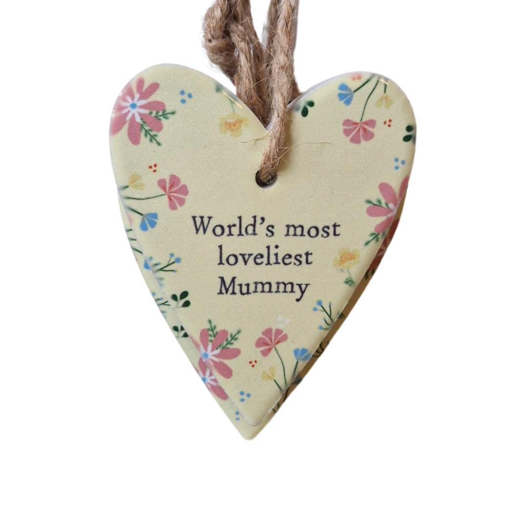 Heart Shaped Mum Plaques Small