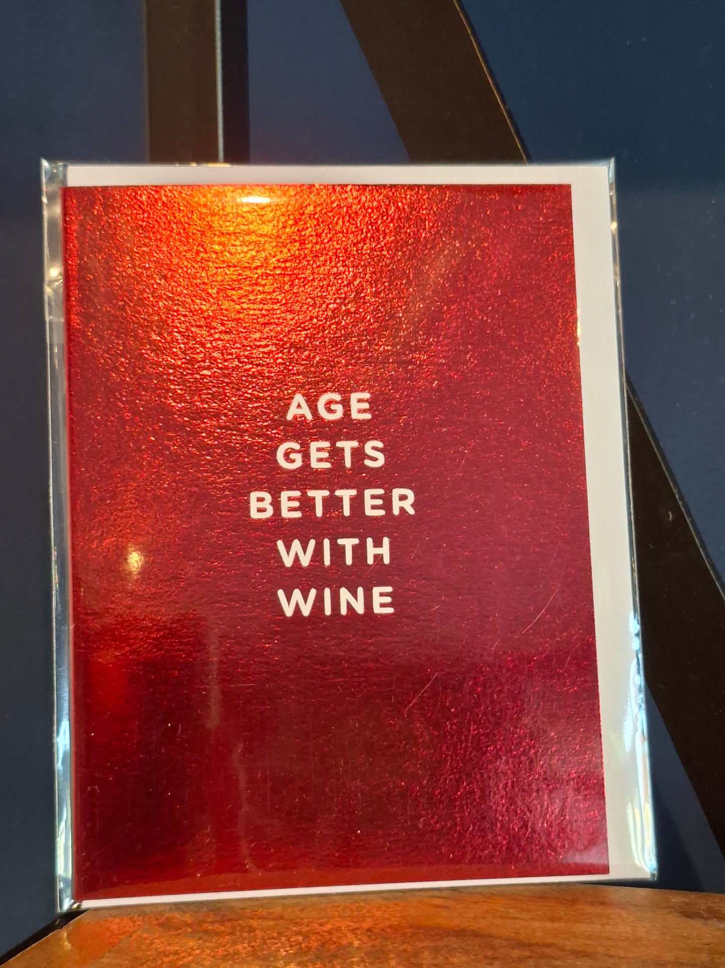 Mini Greeting Card- Better With Wine