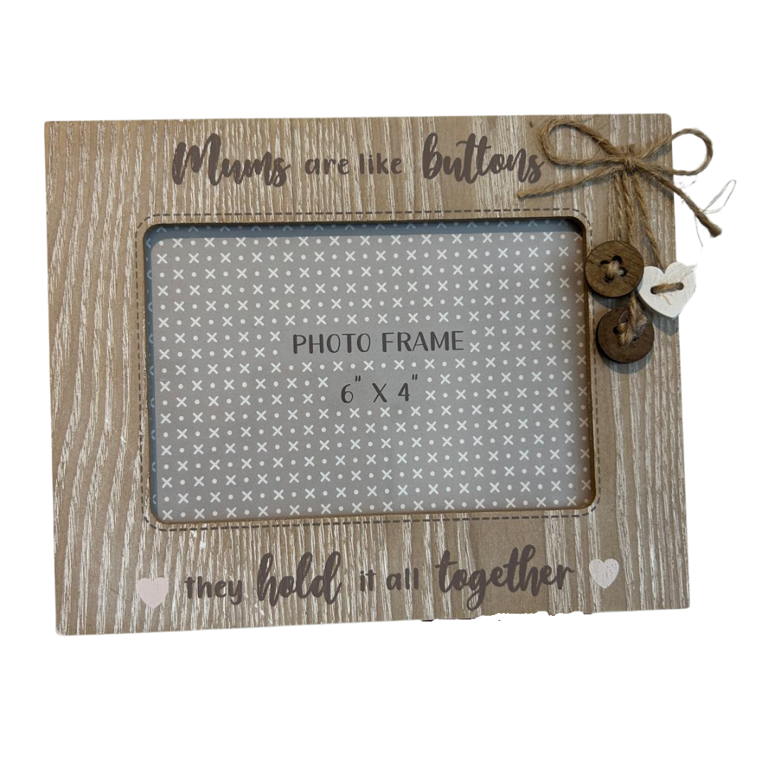 'Mums are like buttons' Photo Frame