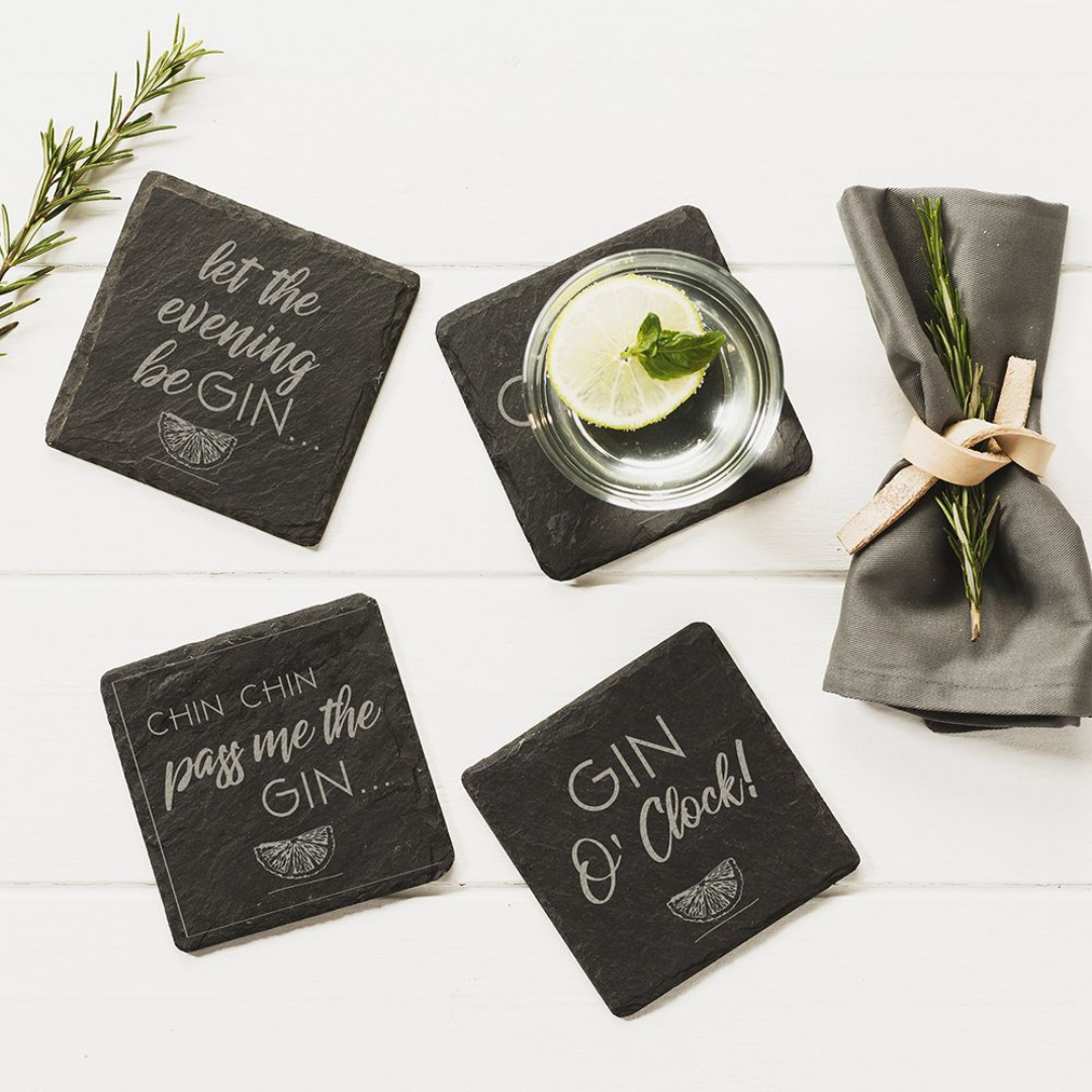 The Just Slate Company Gin Slate Coasters