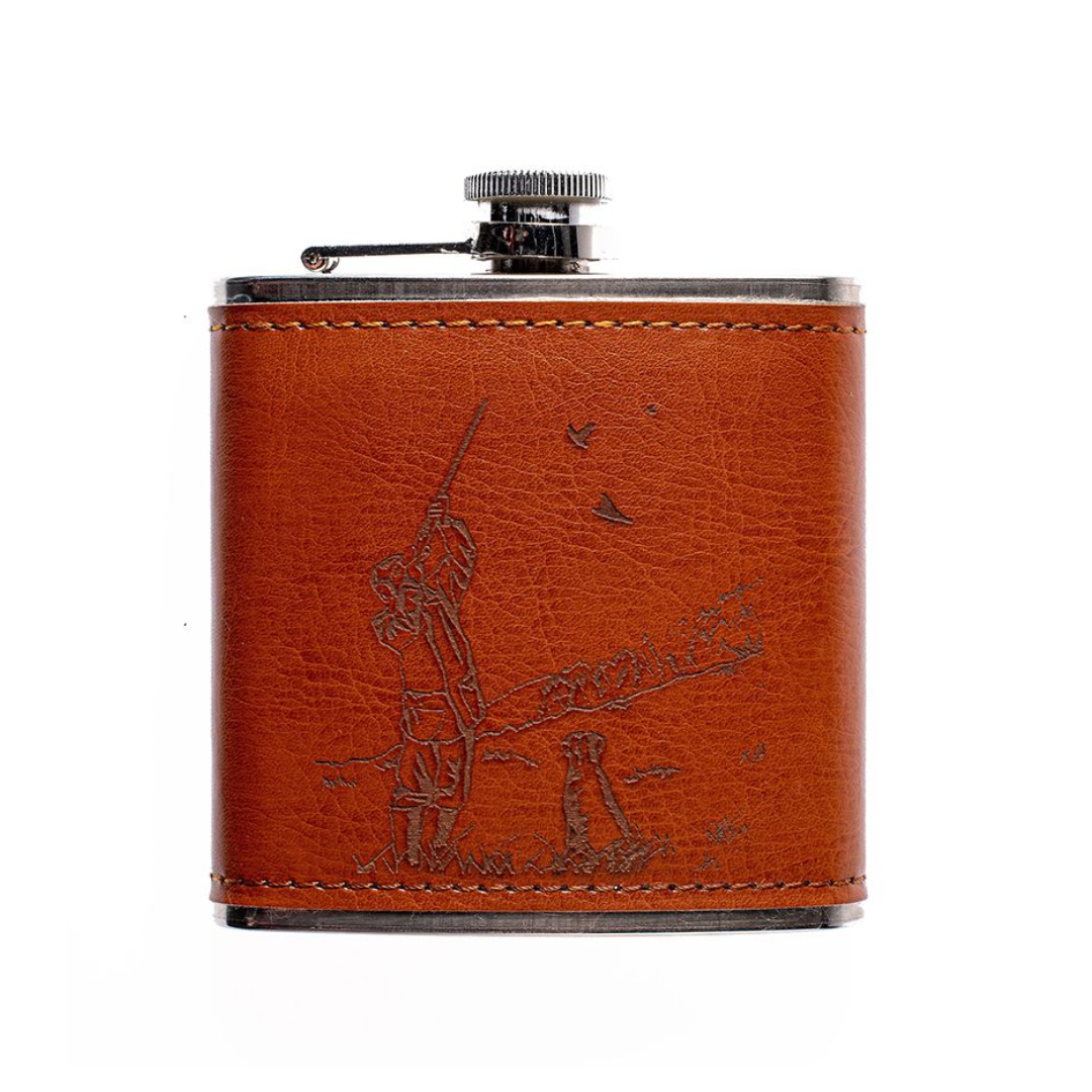 Leather Hip Flask - Shooting