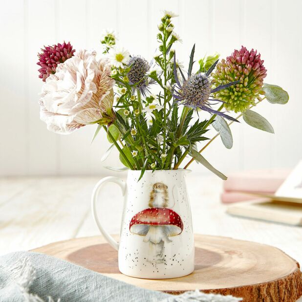 Wrendale 'He's a Fun-Gi' Mouse Posy Jug