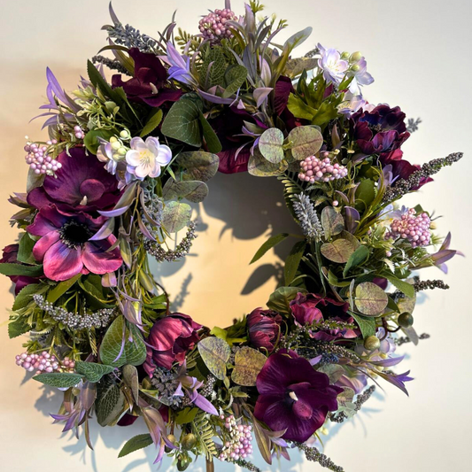 Spring Lilac Faux Wreath