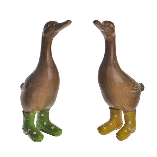 Wooden Ducks in Boots
