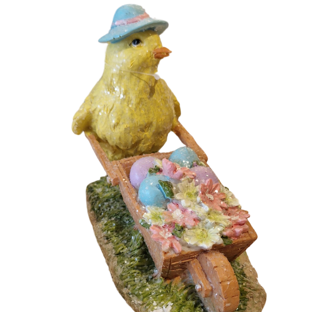 Baby Chick with Wheelbarrow