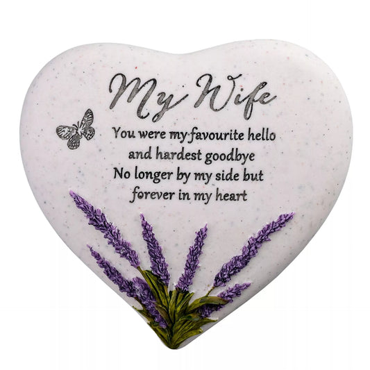 Thoughts of You Heart Stone Lavender - My Wife