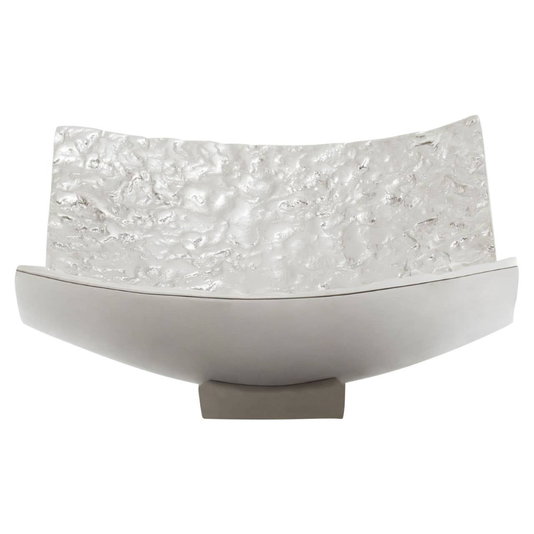 Akola Rectangular Silver Bowl