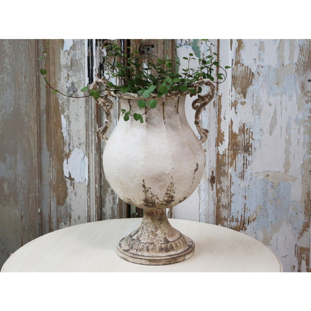 Chic Antique Vintage Metal Planter