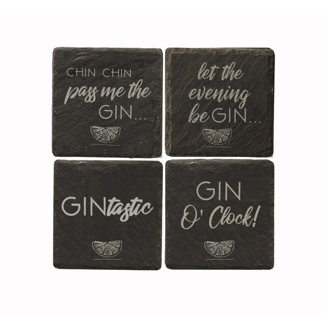 The Just Slate Company Gin Slate Coasters 