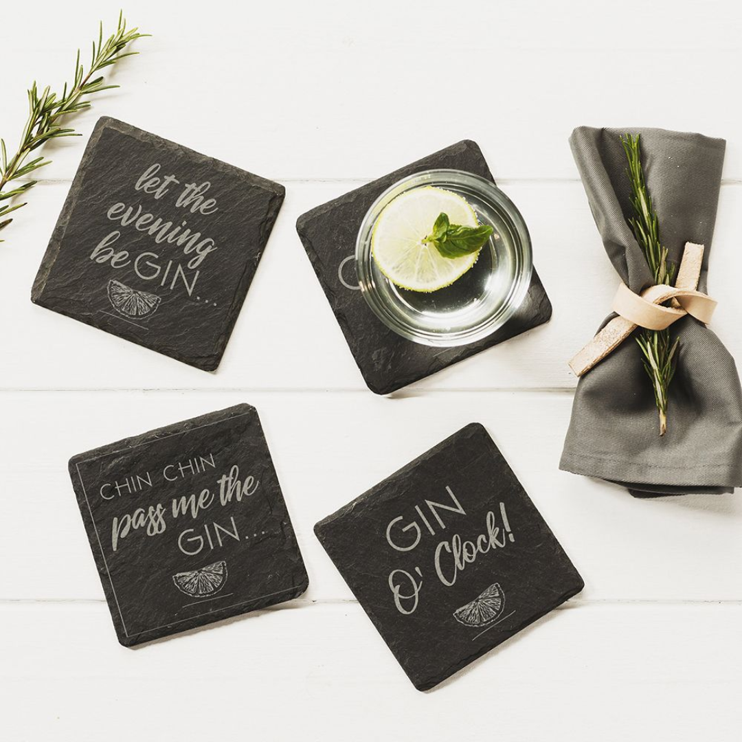 The Just Slate Company Gin Slate Coasters 