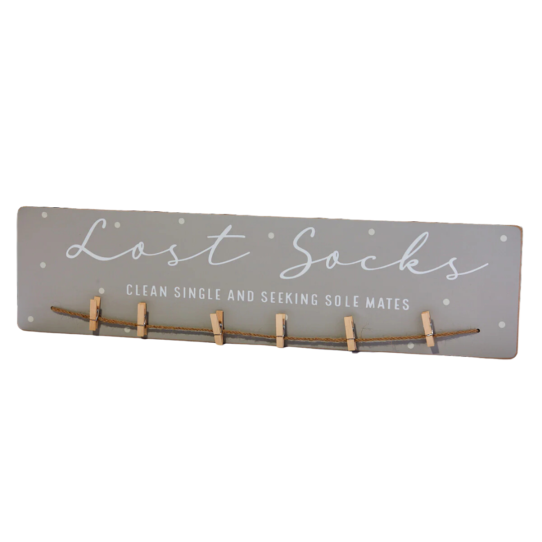 Grey Lost Socks Wall Hanger