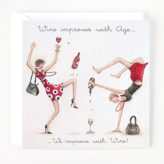 Wine Improves With Age Greeting Card