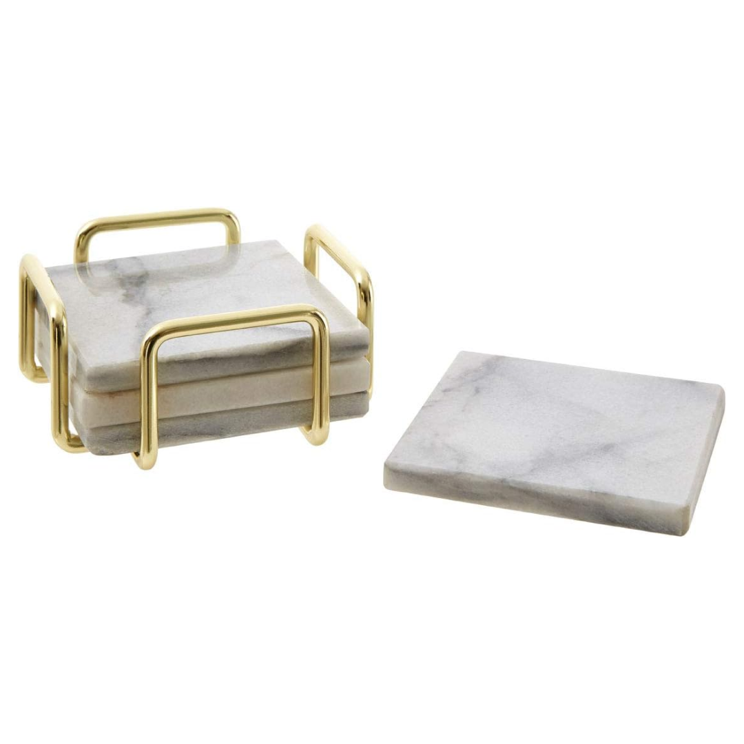 Premier Housewares White Marble Coasters