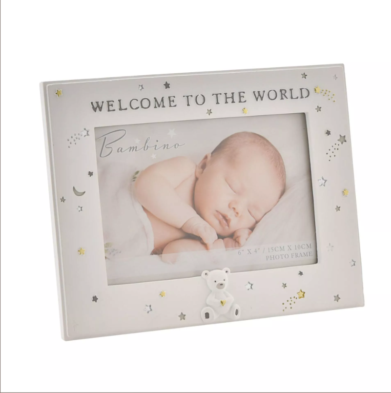 Bambino Resin Welcome to the world Photo Frame 6'' x 4''