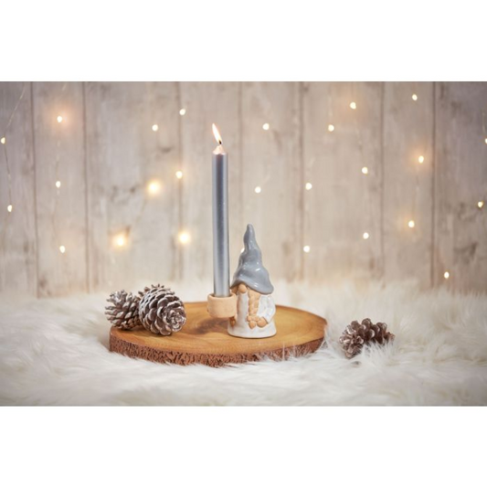 Gnome Candle Holder Grey