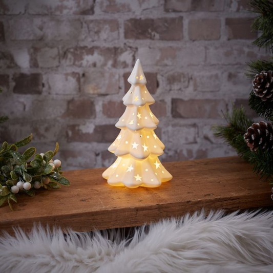 Christmas LED Tree Ornament Ceramic