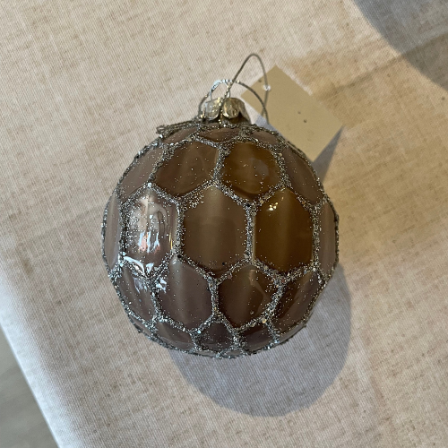 Christmas Bauble Ø 9 cm Brown Coloured Glass