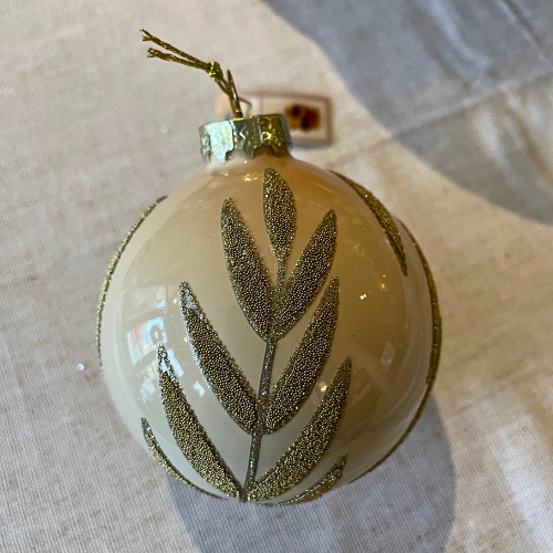 Christmas Bauble Ø 9 cm Gold Coloured Glass