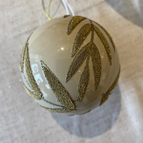 Christmas Bauble Ø 9 cm Gold Coloured Glass