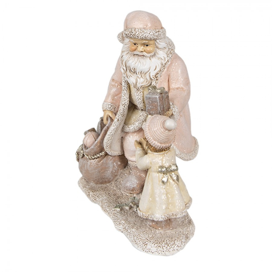 Figurine Santa Claus Pink Polyresin