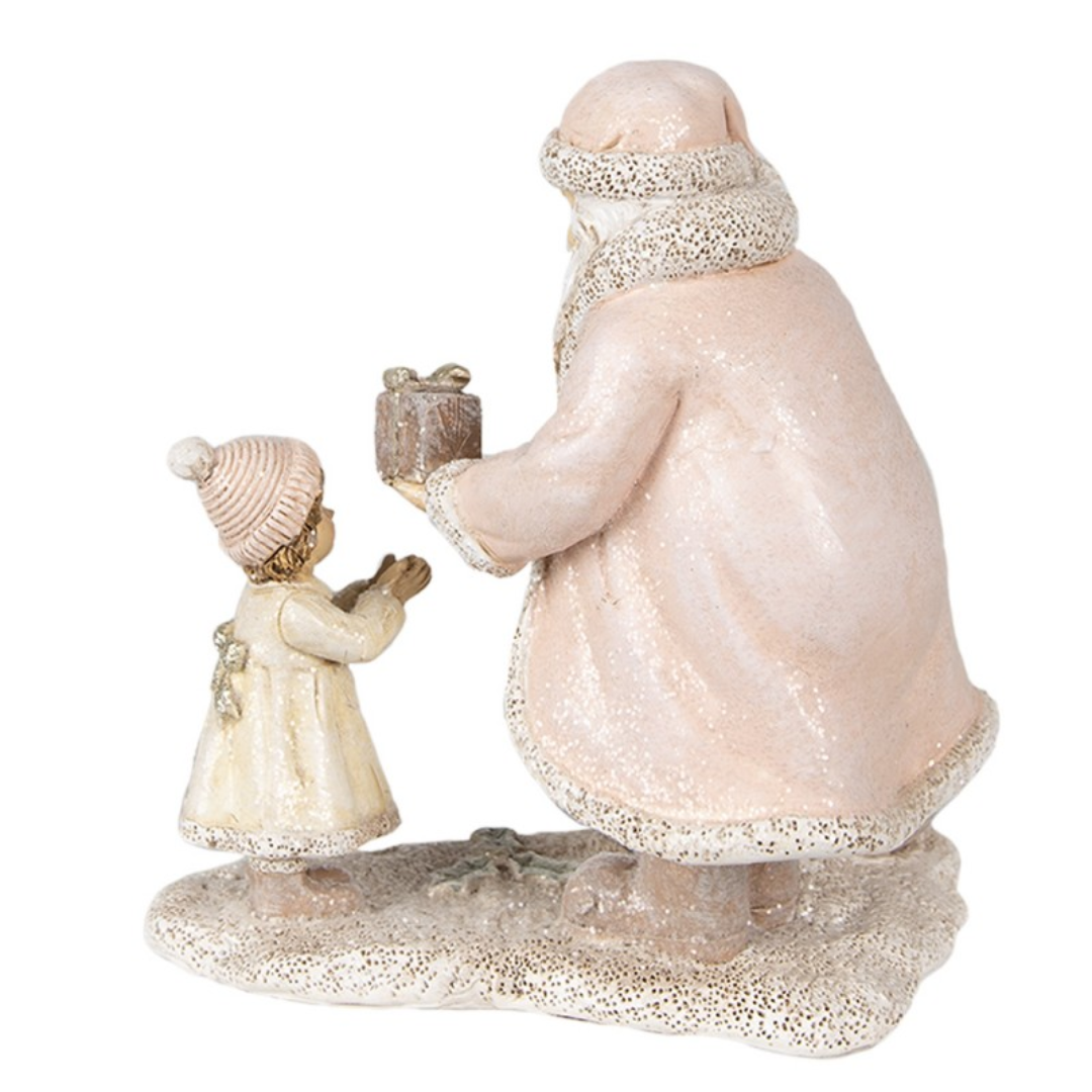 Figurine Santa Claus Pink Polyresin