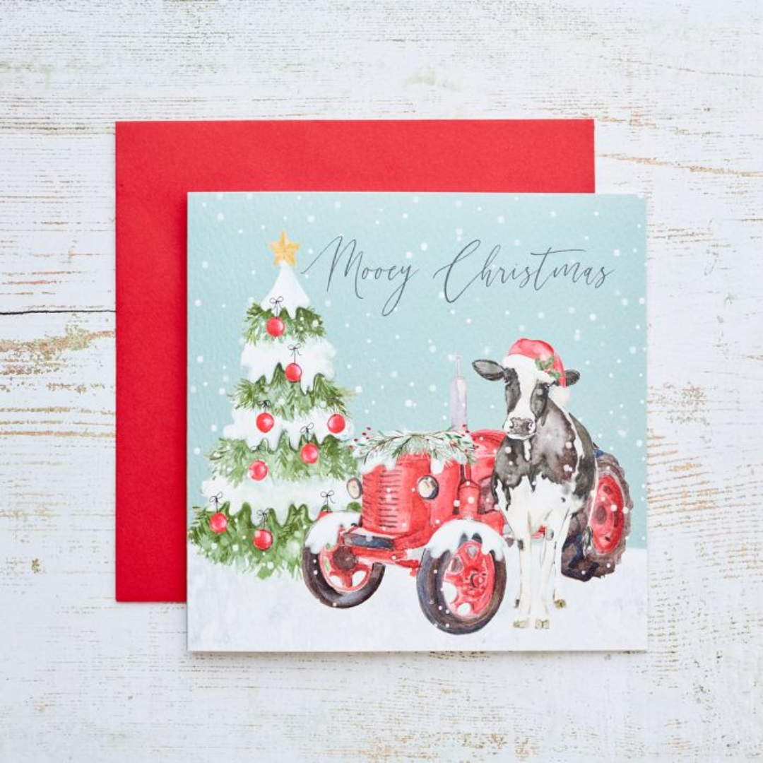 Christmas Farm Tractor Card