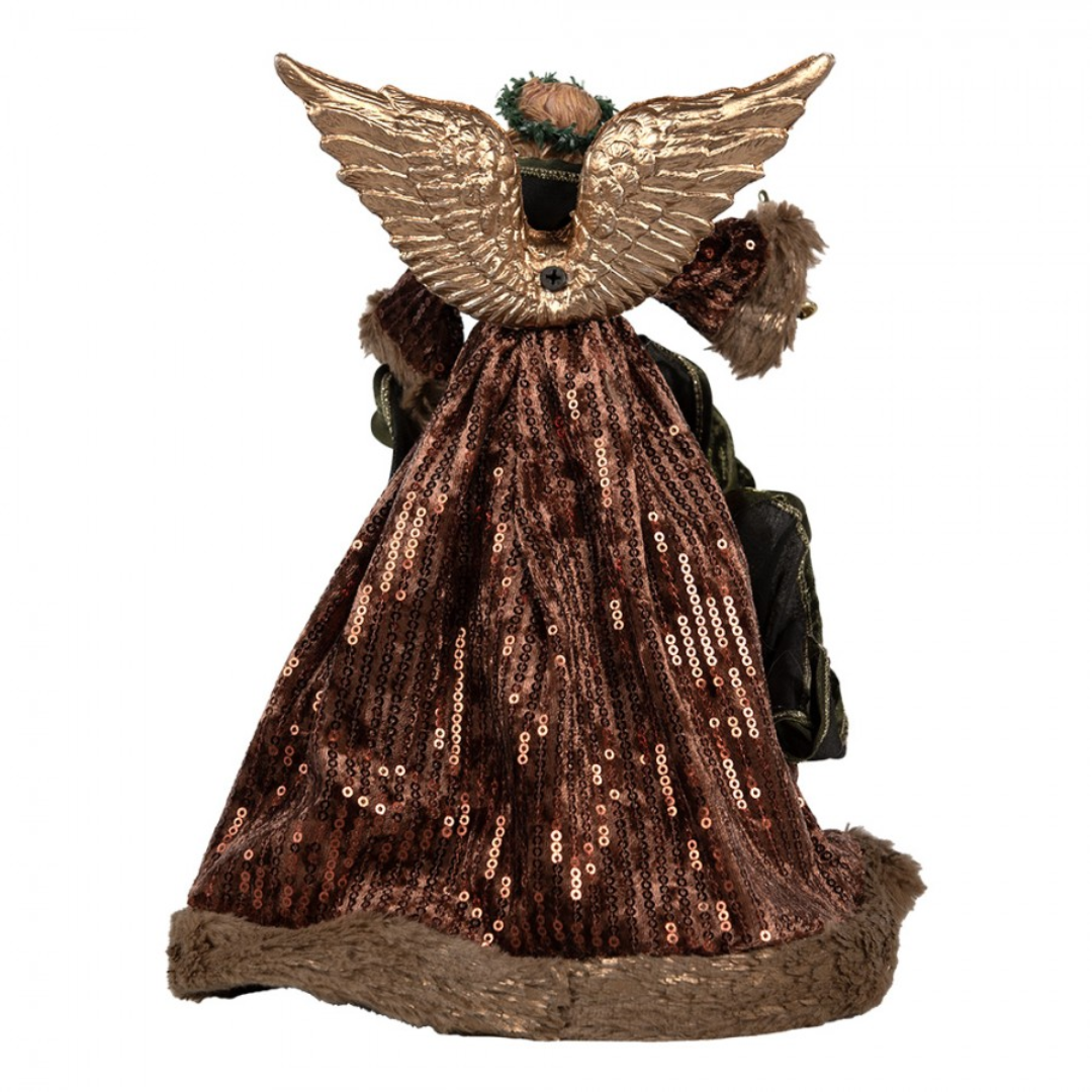 Christmas Decoration Angel 16x10x28 cm Brown