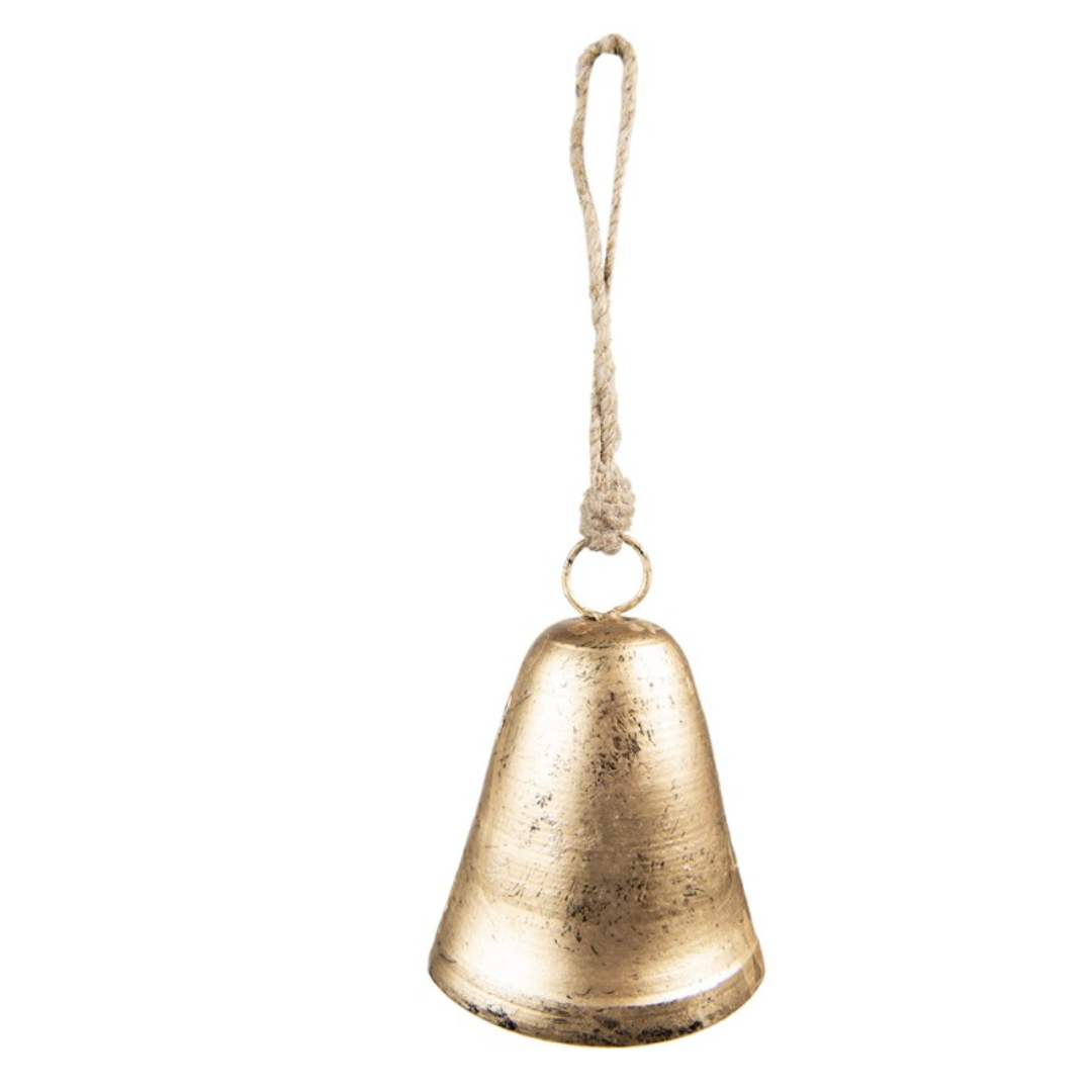 Pendant Bell 13 cm Gold colored Iron