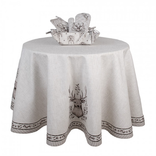 Reindeer Round Table Cloth Ø 170 cm