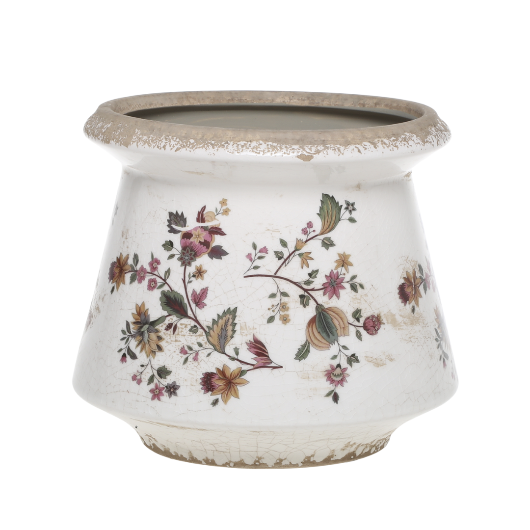 Nancy Planter W/ Floral Motif