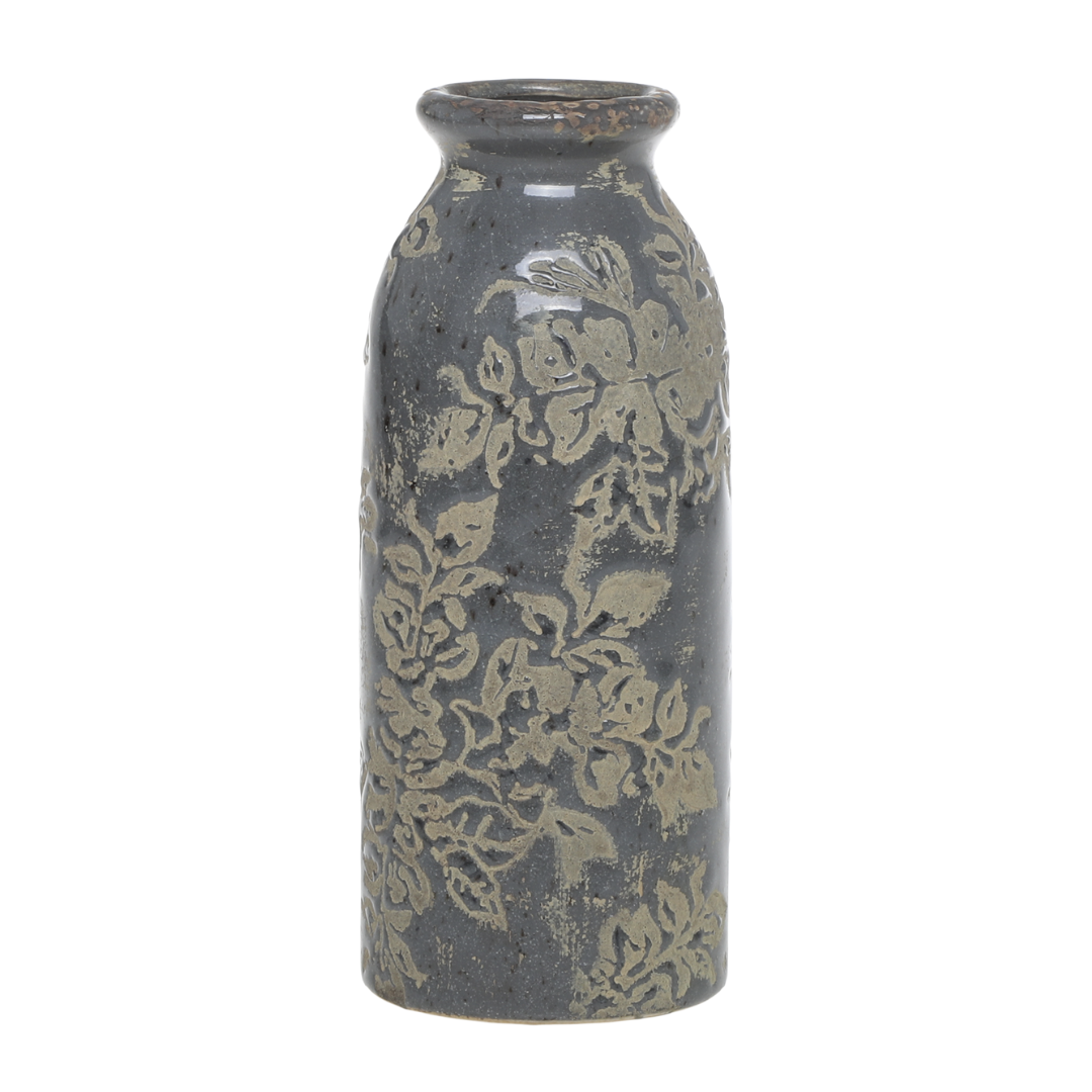 Antibes Bottle W/ Flower Pattern