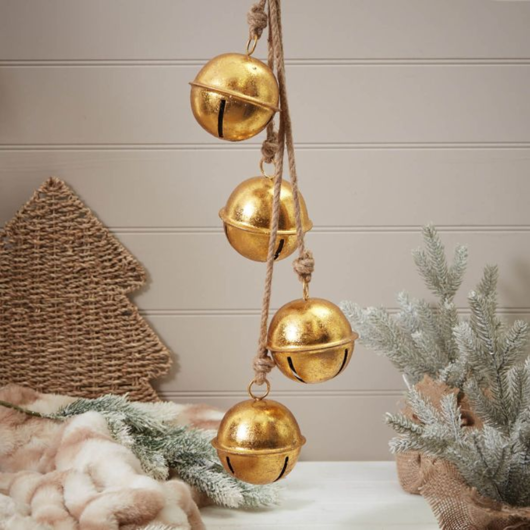 Christmas Iron & String Jingle Bells Gold