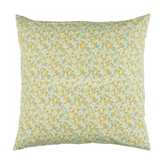 IB Laursen Cushion Light Green W/ Blue Flowers