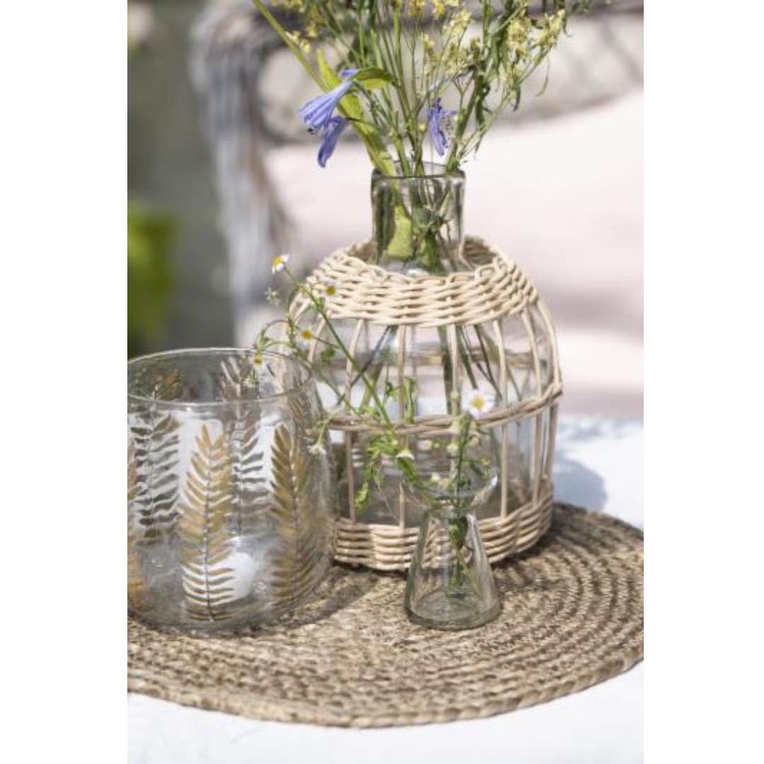 IB Laursen Place Mat Round Dark Jute