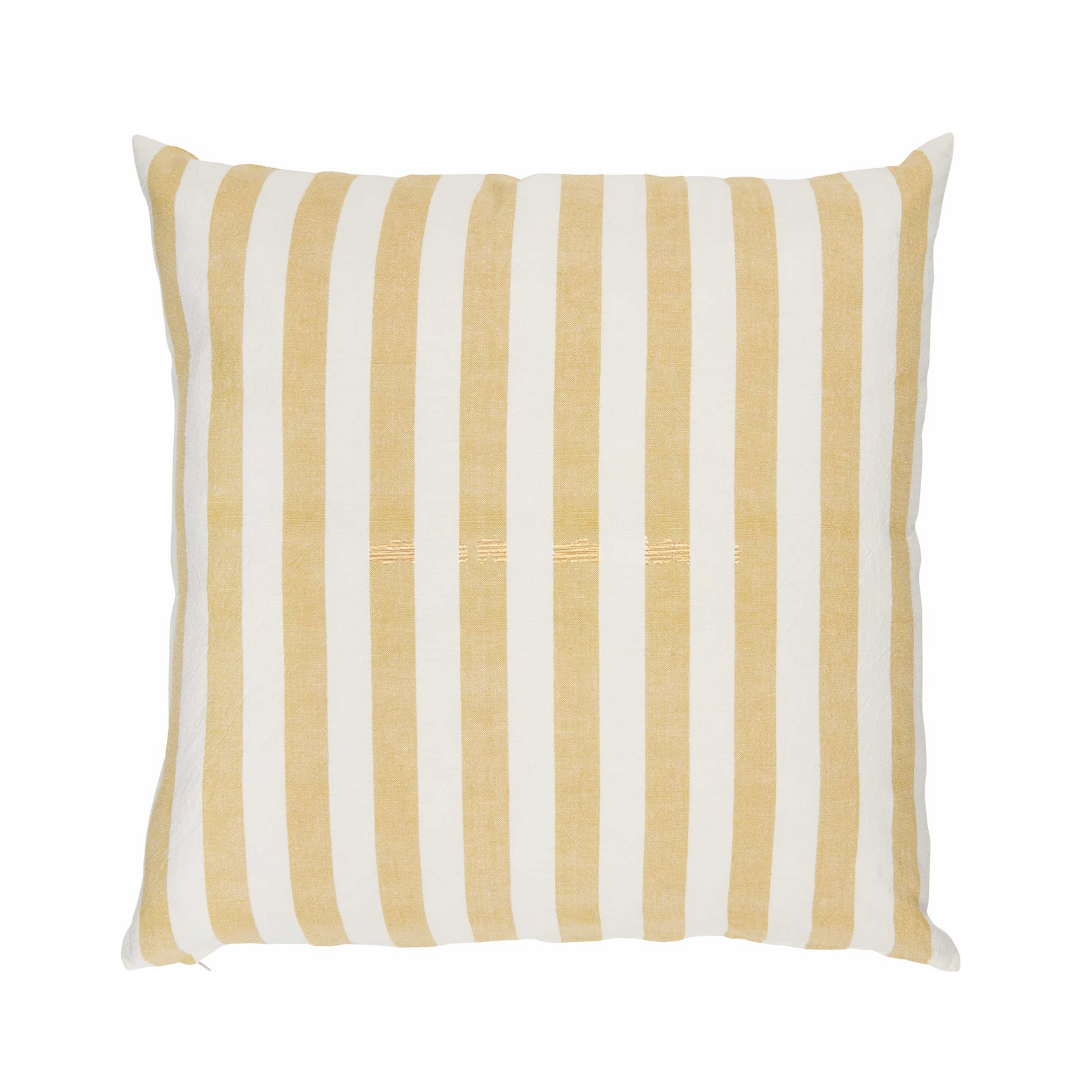 Ib Laursen Cushion Konrad Mustard with White Stripes