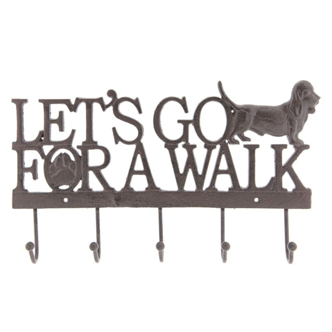 Wall Coat Rack Brown Iron Dog