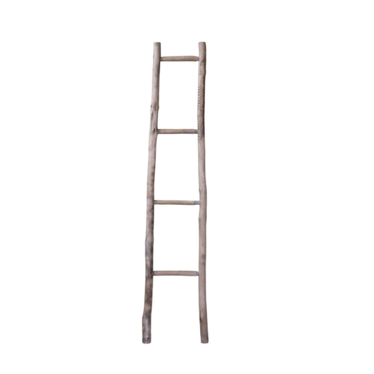 Chic Antique Fir Wood Ladder