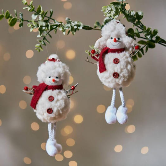 Christmas Furry Snowman Hangers