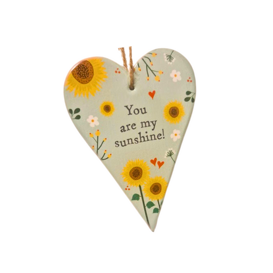 "You Are My Sunshine" Heart Shaped Plaque