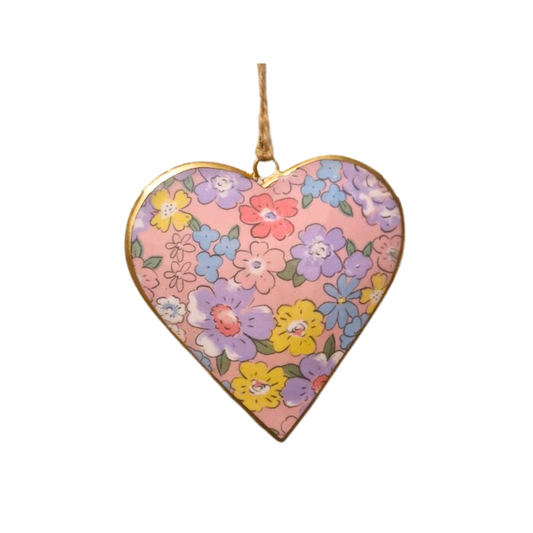 Floral Heart Shaped Plaque