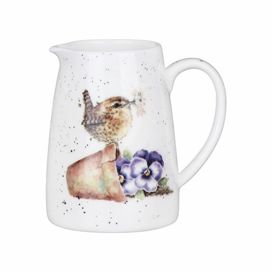 Wrendale 'Pottering About' Wren Posy Jug