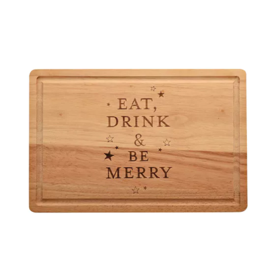 Large 'Eat, Drink & Be Merry' Cheese Board