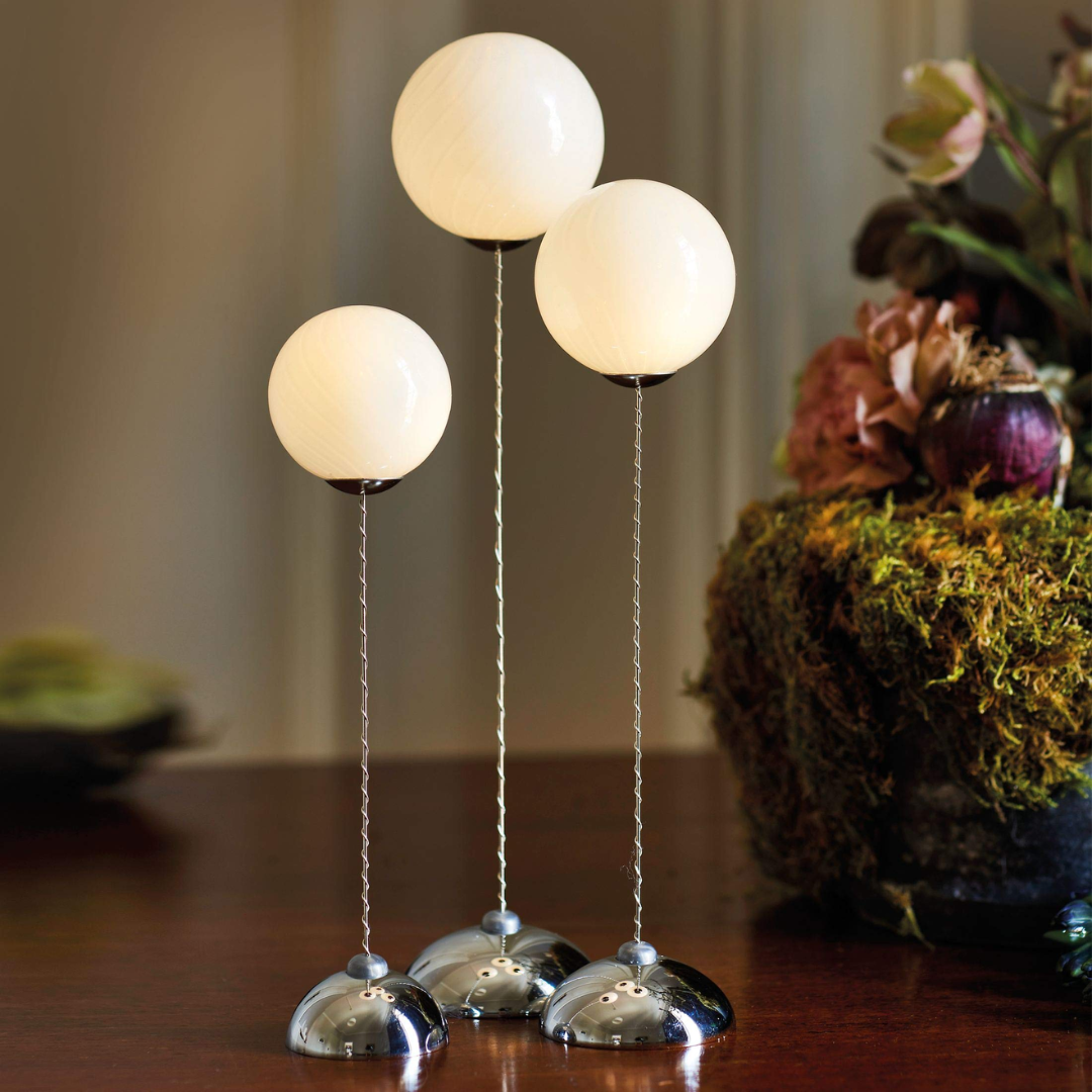 Sirius LED Trio Glass Ball Lights (With Remote)