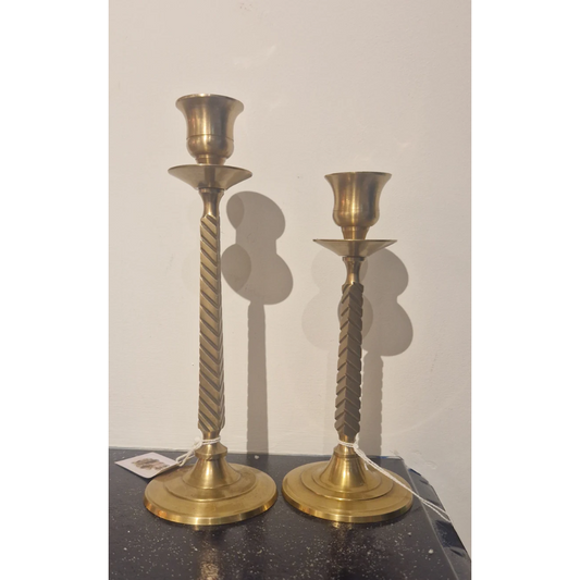 Chic Antique Candlestick Brass