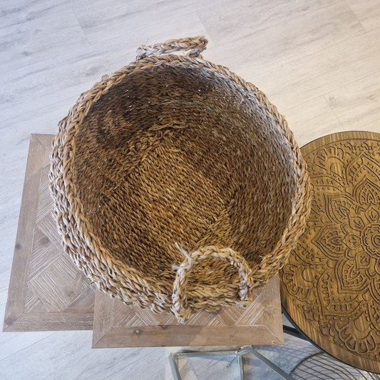 Round Wicker Towel / Blanket Basket